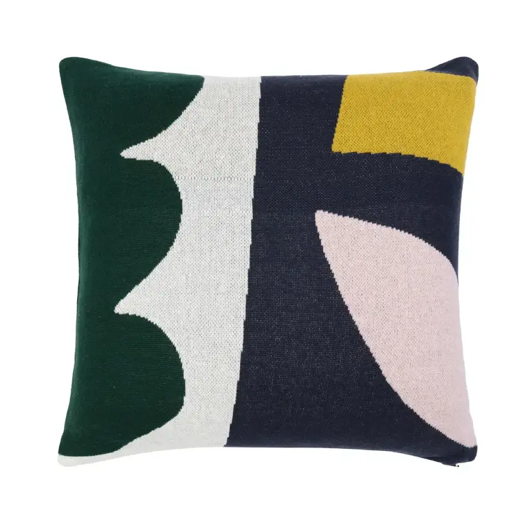 Sophie Home Sophie Home - Cotton Knit Throw Pillow - Orbi Navy 20x20