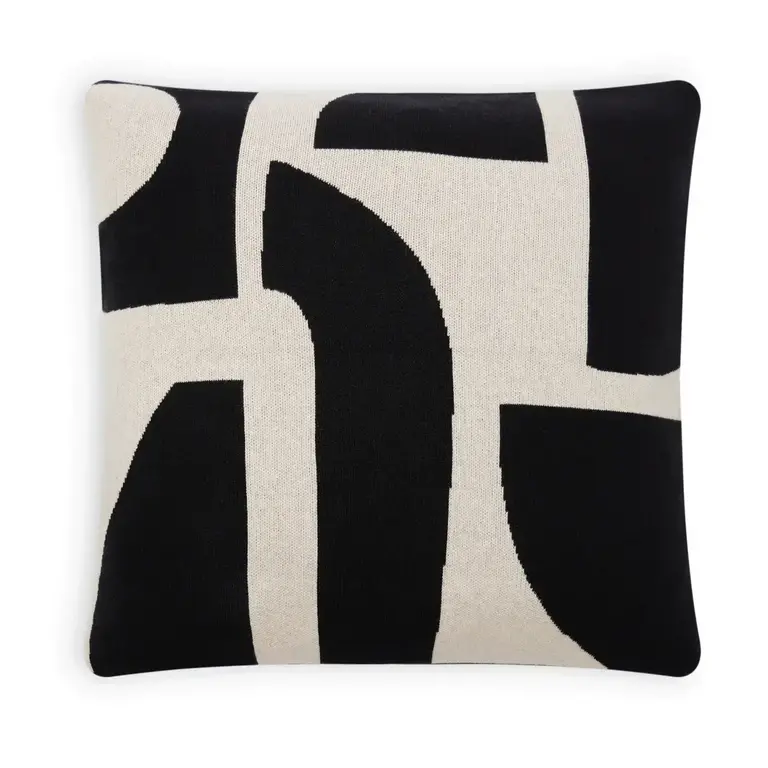 Sophie Home Sophie Home - Cotton Knit Throw Pillow - Bruten Mono 20x20