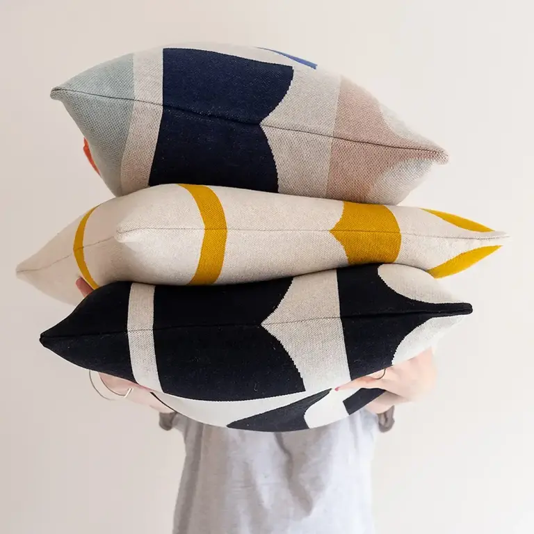 Sophie Home Sophie Home - Cotton Knit Throw Pillow - Bruten Mono 20x20