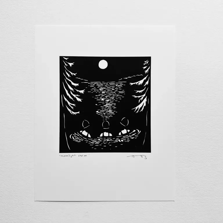 Anna Brones Anna Brones - Moonlight Swim 8x10 Signed Print