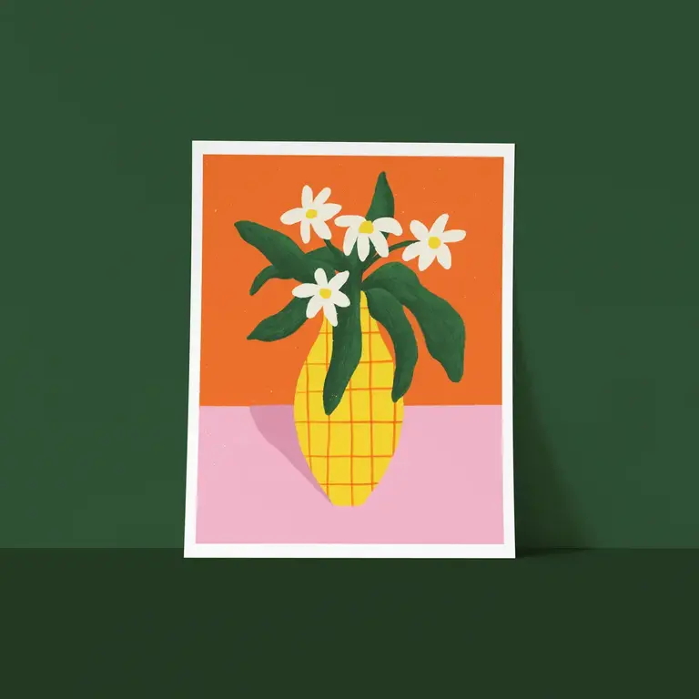 AJD AJD Art Print "Je Me Suis Acheté Des Fleurs" (8x10)