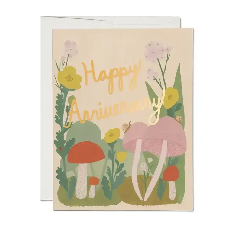 Red Cap Cards Red Cap Woodland Anniversary Card