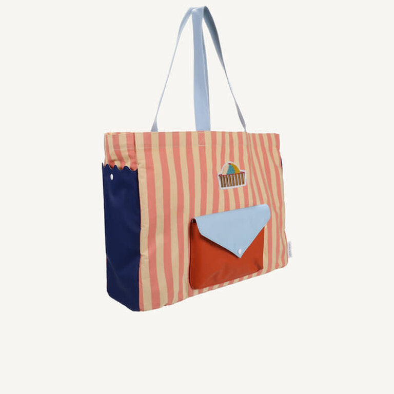 RGR RGR Wonders Stripe Tote Coral / Yellow