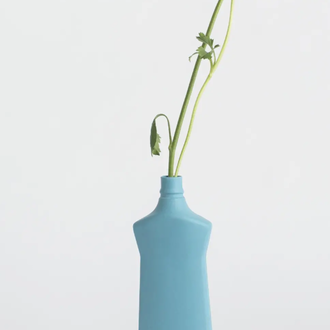 Foekje Fleur Foekje Fleur Porcelain Bottle Vase #1 Light Blue