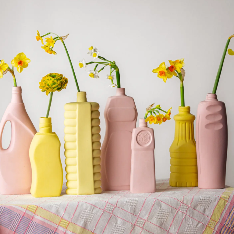 Foekje Fleur Foekje Fleur Porcelain Bottle Vase #22 Sun