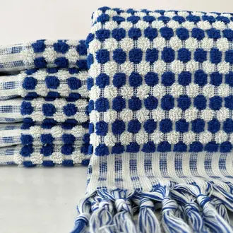 Yurtlus Organic Turkish Cotton Hand Towel - Blue