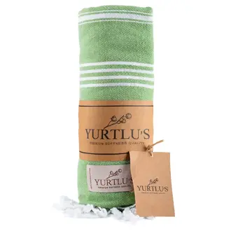 Yurtlus Yurtlus - Minimalist Turkish Cotton Towel - Green Yurtlus Yurtlus - Minimalist Turkish Cotton Towel - Green