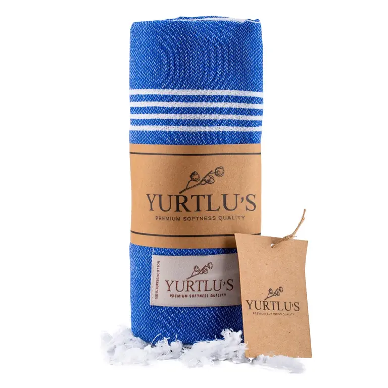 Yurtlus Yurtlus - Minimalist Turkish Cotton Towel - Blue