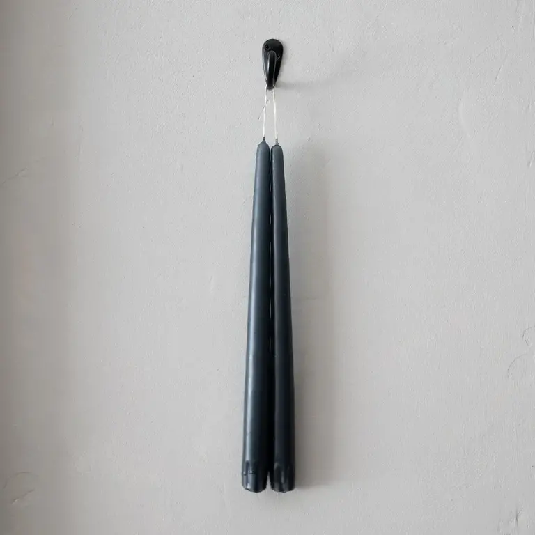 Socco Socco Dripless Taper Candle Pair - Charcoal