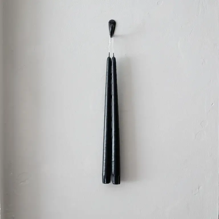 Socco Socco Dripless Taper Candle Pair - Black