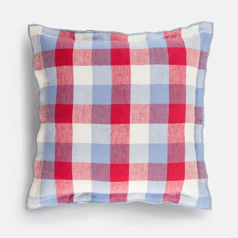 Live Linen Live Linen Lane Throw Cushion Red