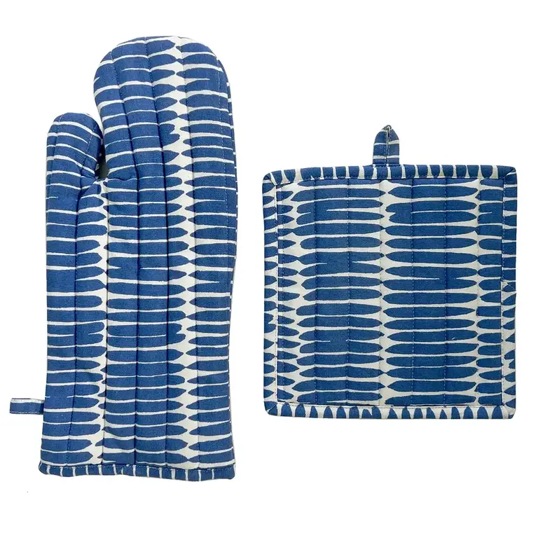 See Design Donna Gorman Oven Mitt / Holder Set - Basket Peri