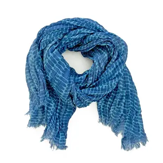 See Design Donna Gorman Cotton Scarf - Wall Blue See Design Donna Gorman Cotton Scarf - Wall Blue