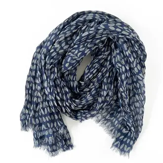 See Design Donna Gorman Cotton Scarf - Speck Grey/Indigo See Design Donna Gorman Cotton Scarf - Speck Grey/Indigo