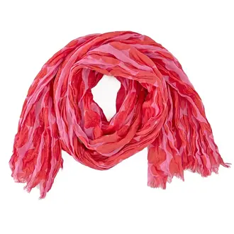 See Design Donna Gorman Cotton Scarf - Red/Pink See Design Donna Gorman Cotton Scarf - Red/Pink