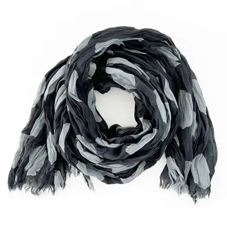 See Design Donna Gorman Cotton Scarf - Dot Grey/Black See Design Donna Gorman Cotton Scarf - Dot Grey/Black