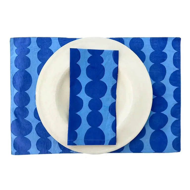 See Design Donna Gorman Placemat S/2 - Totem Blue