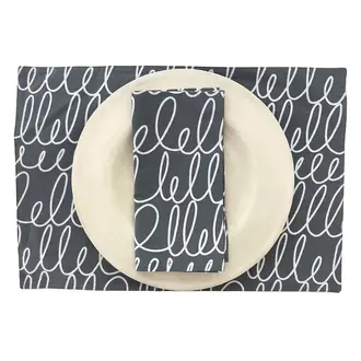 See Design Donna Gorman Placemat S/2 - Coal See Design Donna Gorman Placemat S/2 - Coal