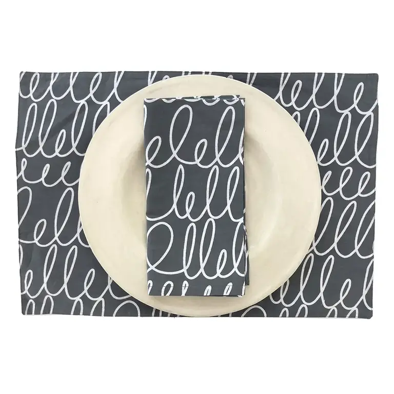 See Design Donna Gorman Placemat S/2 - Coal