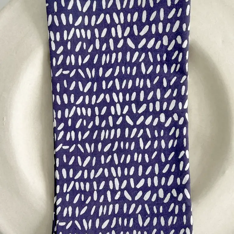 See Design Donna Gorman Cotton Napkins S/4 - Stitch Indigo