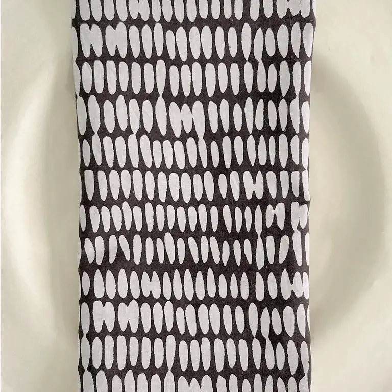 See Design Donna Gorman Cotton Napkins S/4 - Seeds Black/Grey