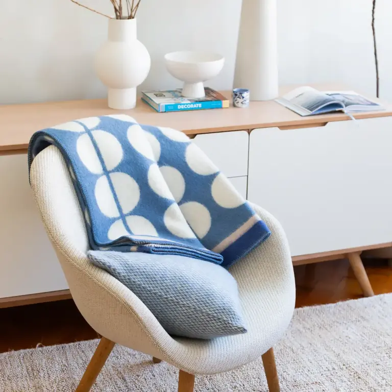 Funky Doris FD - Felix Norwegian Wool Blanket - Blue