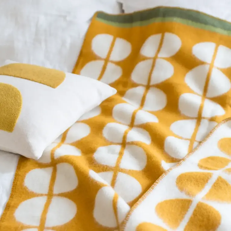 Funky Doris FD - Felix Norwegian Wool Blanket - Yellow