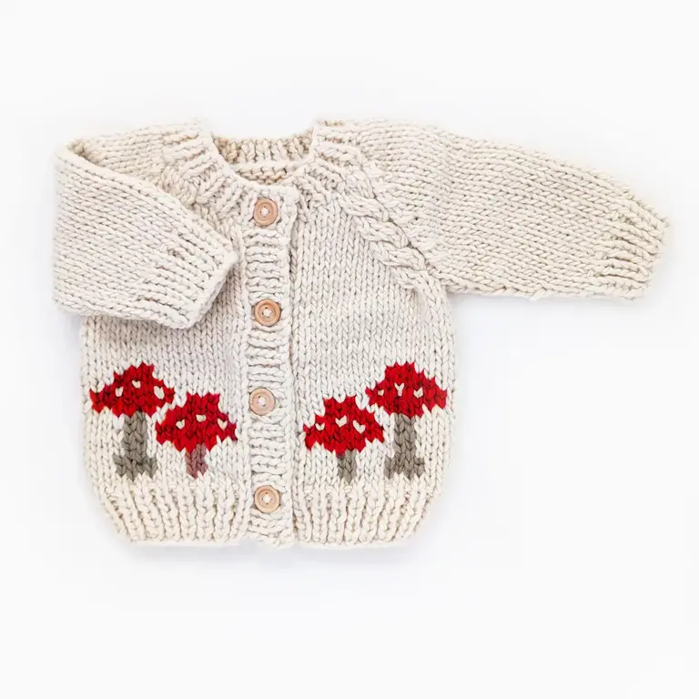Hug Knits - Mushroom Cardigan