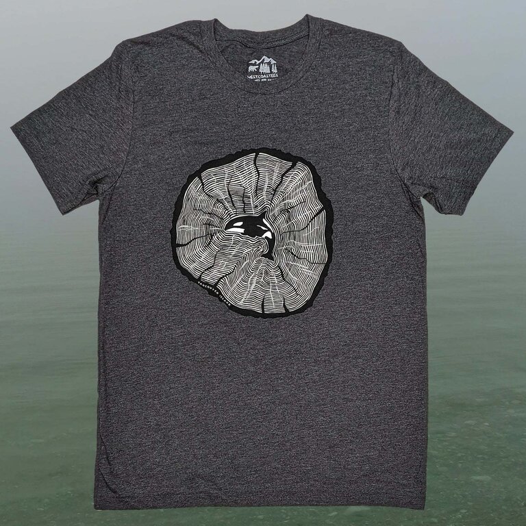 Westcoastees Westcoastees - Men's Orca Tree Rings Tshirt