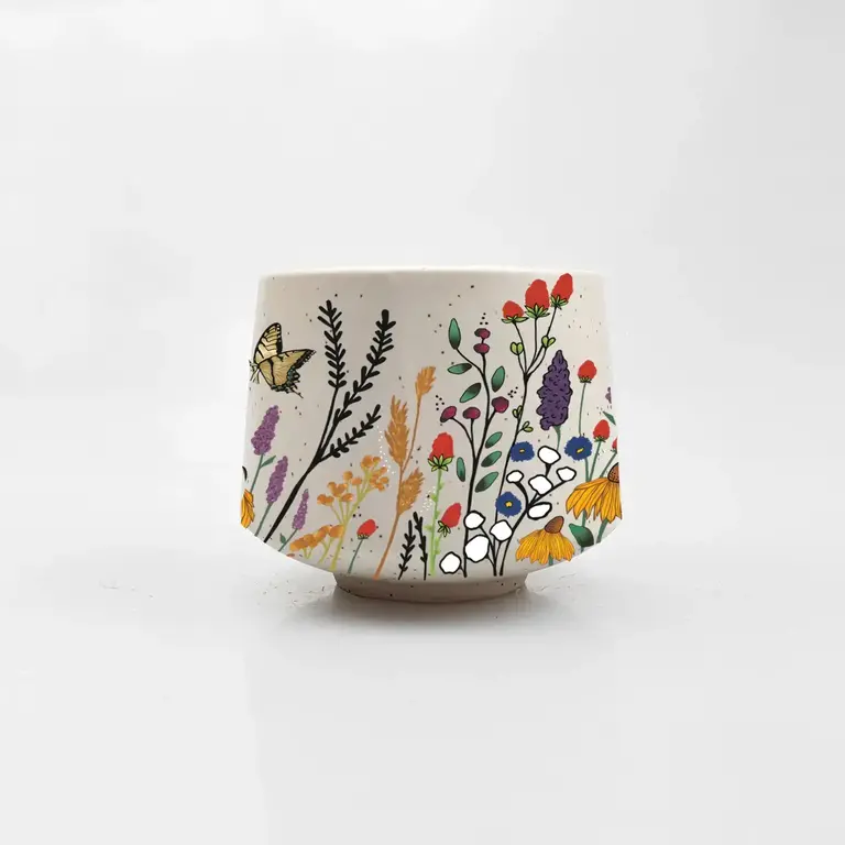 Artsy Em  Small Stoneware Cup - Butterfly 8oz