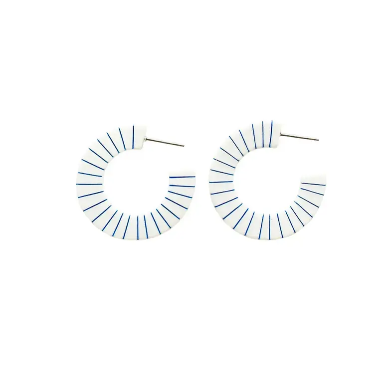 Jenna Vanden Brink Jenna Vanden Brink Blue Stripe Hoops