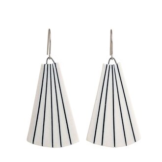 Jenna Vanden Brink Jenna Vanden Brink - Pinstripe Fan Drop Earrings