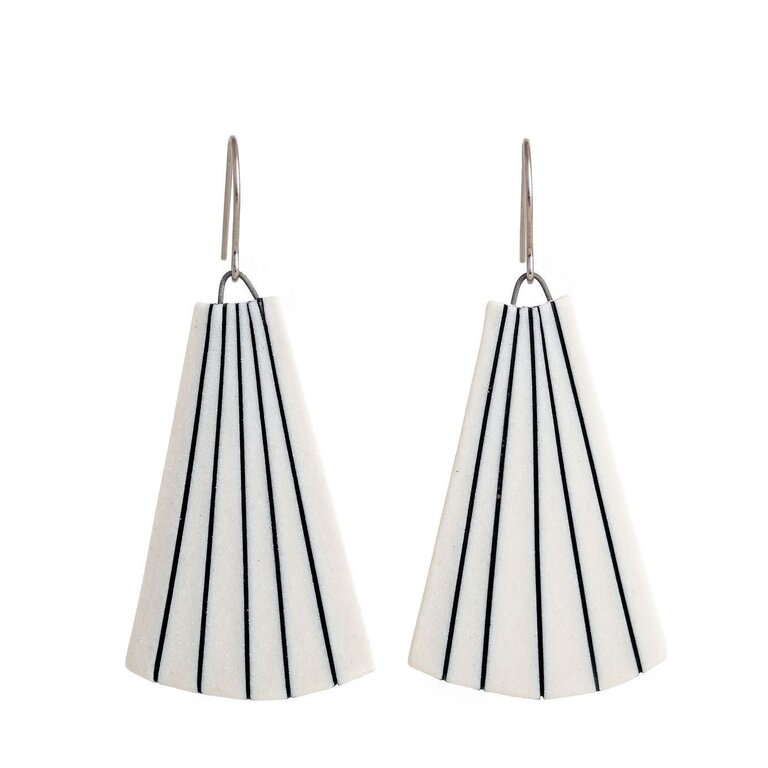 Jenna Vanden Brink Jenna Vanden Brink - Pinstripe Fan Drop Earrings