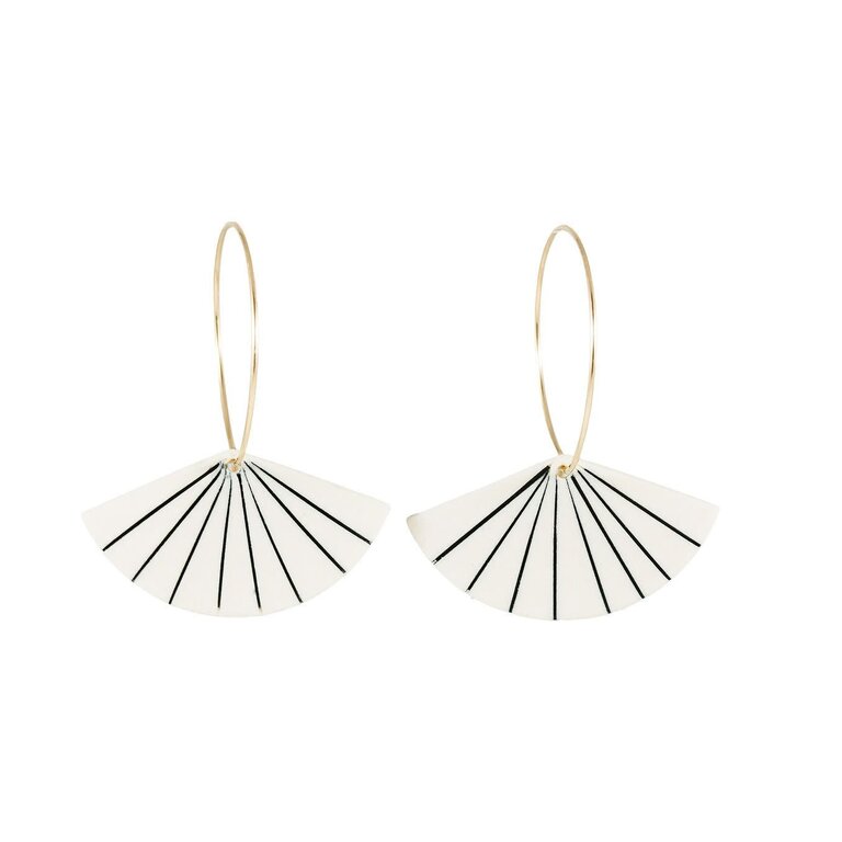 Jenna Vanden Brink Jenna Vanden Brink - Pinstripe Fan Hoops