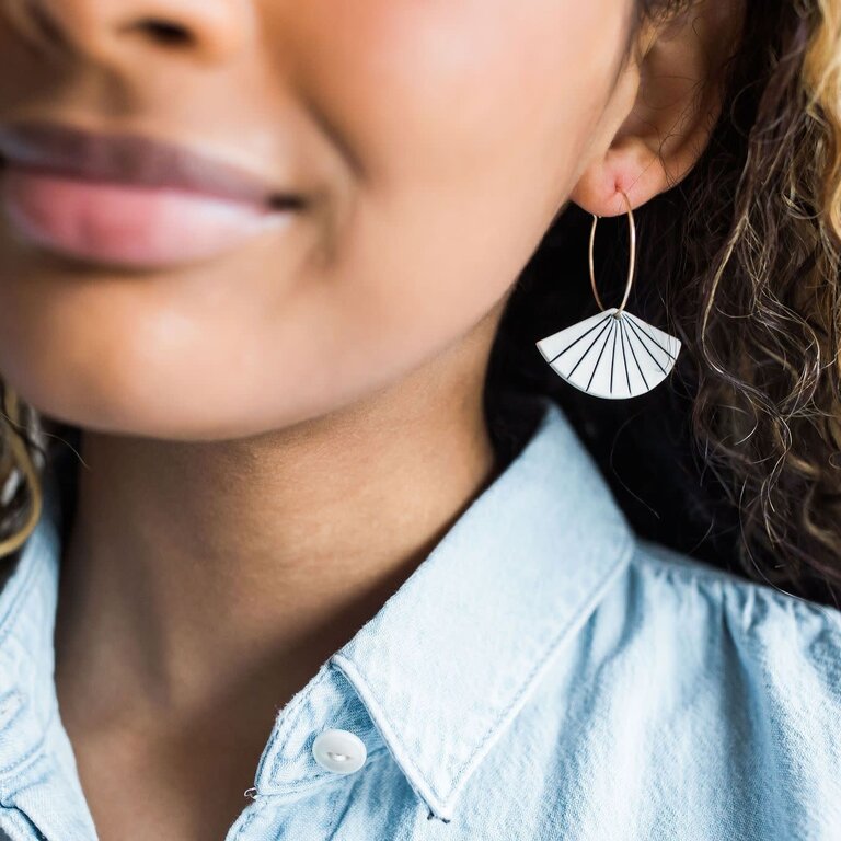 Jenna Vanden Brink Jenna Vanden Brink - Pinstripe Fan Hoops