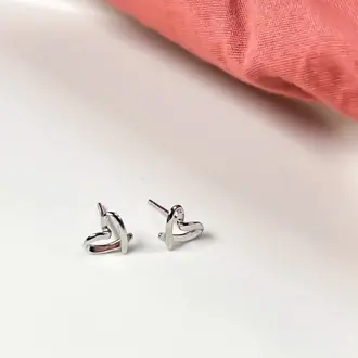 NC (Natalie Clare) NC Sterling Silver Heart Studs