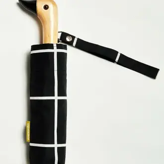 Duckhead UK Duckhead UK Compact Umbrella - Black Grid Duckhead UK Duckhead UK Compact Umbrella - Black Grid