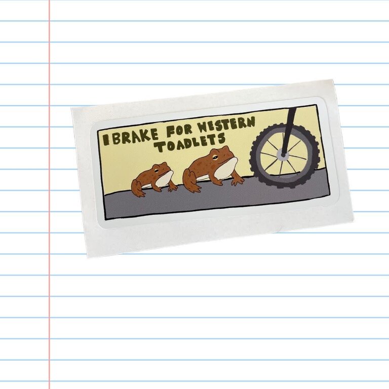 Plenty Good Plenty Good I Brake For Western Toadlets Sticker