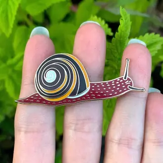 Owl & Bear Owl & Bear Pacific Sideband Snail Enamel Pin