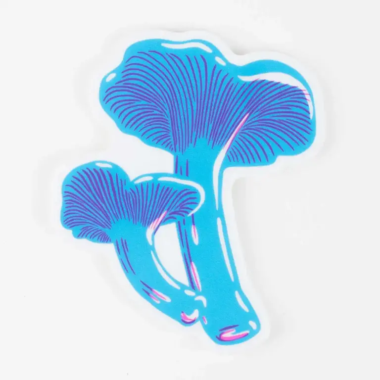 Porchlight Press Porchlight Sticker - Blue Chanterelle Mushroom