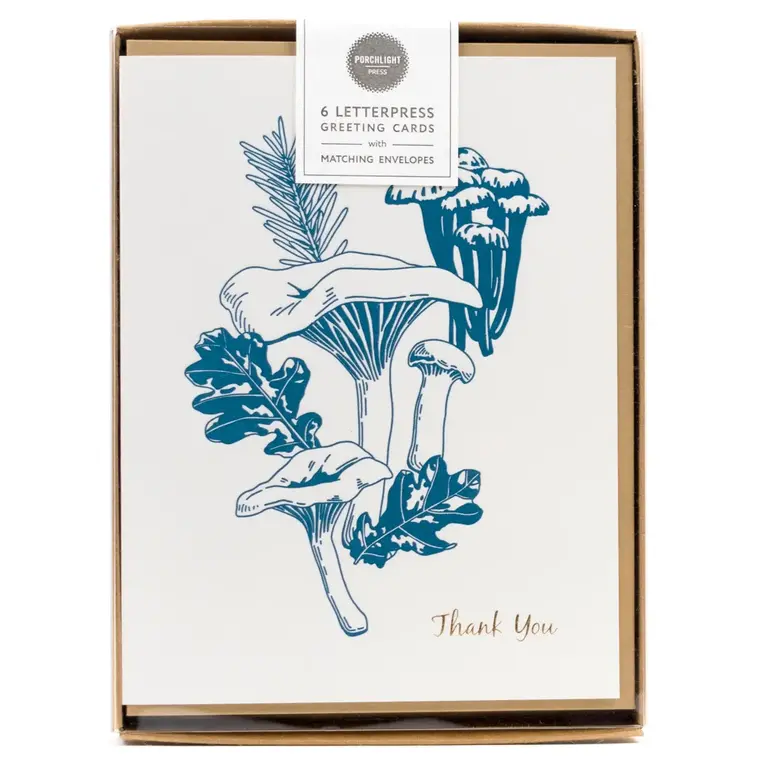 Porchlight Press Porchlight Box Cards - Thank You Foraging Chanterelle