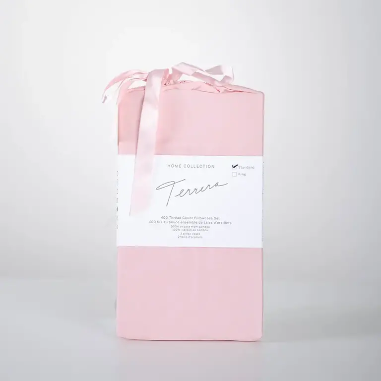 Terrera Terrera - Bamboo Pillowcase S/2 - Pale Rose
