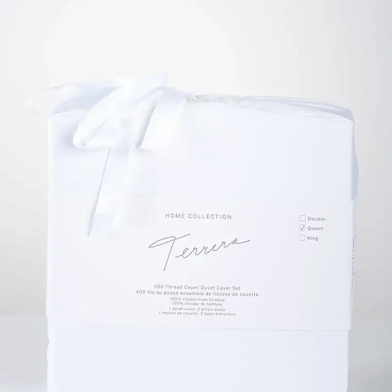 Terrera Terrera - Bamboo Duvet Set - White - Queen