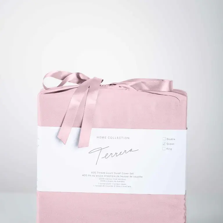 Terrera Terrera - Bamboo Duvet Set - Pale Rose - Queen