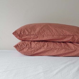 HJ - Turkish Cotton Pillow Cases Standard Set/2  - Cinnamon