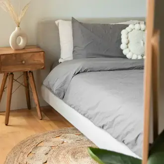 House of Jude HJ - Turkish Cotton Duvet Cover - Ash - King