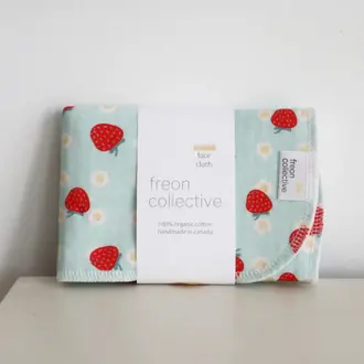 Freon Collective Freon Collective Organic Face Cloth - Strawberry Daisies