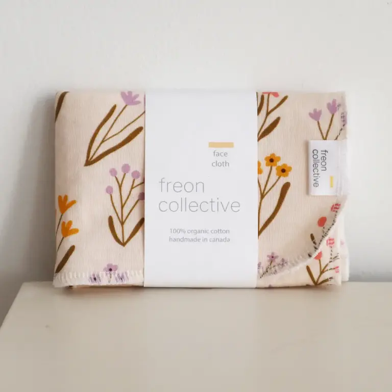 Freon Collective Freon Collective Organic Face Cloth - Cream Bouquets