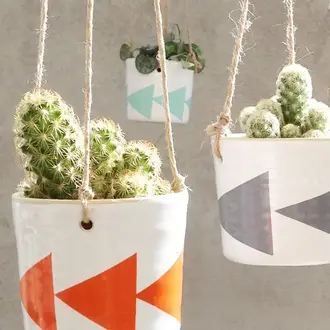 Camilla Engdahl Camilla Engdahl Small Zigge Hanging Planter - Assorted Camilla Engdahl Camilla Engdahl Small Zigge Hanging Planter - Assorted