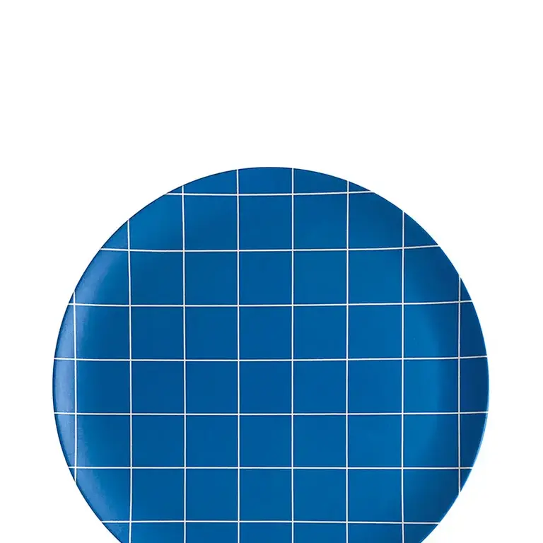Xenia Taler Xenia Taler 8" Side Plate Blue Grid S/4